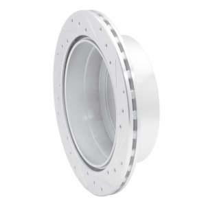 Pontiac GTO Brake Rotor (1) - Rear Left - R1 Concepts - Drilled & Slotted - Silver - `05-`06